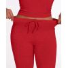 imageAnotherChill Womens 2 Piece Lounge Sets Straight Leg Pants Set Short Sleeve Crop Tshirt Casual Outfits Comfy LoungewearRed