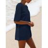 imageAnotherChill Womens Athletic Romper With Pockets Workout Tee Rompers Backless Oversized Onesie Casual ActivewearDarkblue