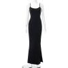 imageAnotherChill Womens Casual Lounge Slip Long Dress Sexy Sleeveless Backless Bodycon Maxi Dresses 2025 Summer Slim ElegantBlack
