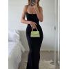 imageAnotherChill Womens Casual Lounge Slip Long Dress Sexy Sleeveless Backless Bodycon Maxi Dresses 2025 Summer Slim ElegantBlack