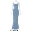 imageAnotherChill Womens Casual Lounge Slip Long Dress Sexy Sleeveless Backless Bodycon Maxi Dresses 2025 Summer Slim ElegantBlue