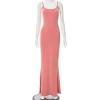 imageAnotherChill Womens Casual Lounge Slip Long Dress Sexy Sleeveless Backless Bodycon Maxi Dresses 2025 Summer Slim ElegantPink