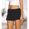 imageAnotherChill Womens Low Waist Micro Mini Skorts Skirt with Builtin Shorts Sexy Stretch Black Skirts Basic Summer OutfitsBlack
