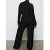 imageAnotherChill Womens Pajamas Set Long Sleeve Button Down Ribbed Knit 2 Piece Sleep Sets Loungewear Soft PjsBlack