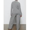 imageAnotherChill Womens Pajamas Set Long Sleeve Button Down Ribbed Knit 2 Piece Sleep Sets Loungewear Soft PjsDarkgrey
