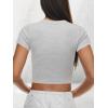 imageAnotherChill Womens Short Sleeve Crew Neck TShirts Ribbed Cotton Crop Top Y2K Summer Going Out Tops Baby Tee Outfits 2024Heathercloudwhite