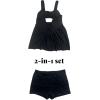 imageAnotherChill Womens Tennis Dress Builtin Bra ampamp Matching Shorts Pockets Workout Dresses Athletic Outfits Cut Out Two PieceBlack
