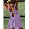 imageAnotherChill Womens Tennis Dress Builtin Bra ampamp Matching Shorts Pockets Workout Dresses Athletic Outfits Cut Out Two PiecePurple