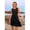 imageWomens Sleeveless Summer Mini Dress Tank Flowy Tiered Short A Line Sundresses Beach Vacation Dresses with PocketsBlack