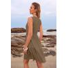 imageWomens Sleeveless Summer Mini Dress Tank Flowy Tiered Short A Line Sundresses Beach Vacation Dresses with PocketsBrown