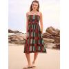 imageWomens Smocked Floral Maxi Skirts 2025 Summer Tube Dresses Flowy Boho Long A line Pleated Beach SkirtMulticolor