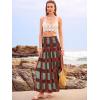 imageWomens Smocked Floral Maxi Skirts 2025 Summer Tube Dresses Flowy Boho Long A line Pleated Beach SkirtMulticolor