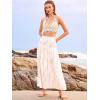 imageWomens Smocked Floral Maxi Skirts 2025 Summer Tube Dresses Flowy Boho Long A line Pleated Beach SkirtWhite