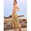 imageWomens Smocked Floral Maxi Skirts 2025 Summer Tube Dresses Flowy Boho Long A line Pleated Beach SkirtYellow