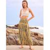 imageWomens Smocked Floral Maxi Skirts 2025 Summer Tube Dresses Flowy Boho Long A line Pleated Beach SkirtYellow