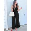 imageWomens Smocked Jumpsuits Casual Loose Sleeveless Wide Leg Long Pant Rompers Dressy One Piece Beach Vacation OutfitsBlack