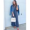 imageWomens Smocked Jumpsuits Casual Loose Sleeveless Wide Leg Long Pant Rompers Dressy One Piece Beach Vacation OutfitsBlue