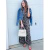 imageWomens Smocked Jumpsuits Casual Loose Sleeveless Wide Leg Long Pant Rompers Dressy One Piece Beach Vacation OutfitsPattern2