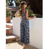 imageWomens Smocked Jumpsuits Casual Loose Sleeveless Wide Leg Long Pant Rompers Dressy One Piece Beach Vacation OutfitsPattern2