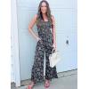 imageWomens Smocked Jumpsuits Casual Loose Sleeveless Wide Leg Long Pant Rompers Dressy One Piece Beach Vacation OutfitsPattern2