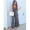 imageWomens Smocked Jumpsuits Casual Loose Sleeveless Wide Leg Long Pant Rompers Dressy One Piece Beach Vacation OutfitsPattern2