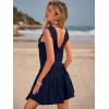 imageWomens Summer Mini Dresses Casual Ruffle Flowy Tiered Sleeveless Sundresses Swing A Line Beach Short DressRoyal Blue