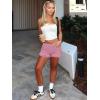 imageWomens Summer Shorts Trendy Ruffle Lace High Waisted Smocked Beach Mini Shorts Y2K Micro Boyshorts Lolita BloomersPink