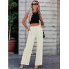 imageWomens Wide Leg Dress Pants High Waisted Business Casual Trousers Dressy Work Office Pants with PocketsBeige