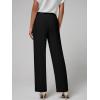 imageWomens Wide Leg Dress Pants High Waisted Business Casual Trousers Dressy Work Office Pants with PocketsBlack