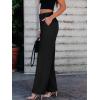 imageWomens Wide Leg Dress Pants High Waisted Business Casual Trousers Dressy Work Office Pants with PocketsBlack