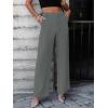 imageWomens Wide Leg Dress Pants High Waisted Business Casual Trousers Dressy Work Office Pants with PocketsDark Grey
