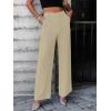 imageWomens Wide Leg Dress Pants High Waisted Business Casual Trousers Dressy Work Office Pants with PocketsKhaki