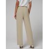 imageWomens Wide Leg Dress Pants High Waisted Business Casual Trousers Dressy Work Office Pants with PocketsKhaki