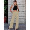 imageWomens Wide Leg Dress Pants High Waisted Business Casual Trousers Dressy Work Office Pants with PocketsKhaki