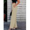 imageWomens Wide Leg Dress Pants High Waisted Business Casual Trousers Dressy Work Office Pants with PocketsKhaki