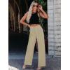 imageWomens Wide Leg Dress Pants High Waisted Business Casual Trousers Dressy Work Office Pants with PocketsKhaki