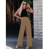 imageWomens Wide Leg Dress Pants High Waisted Business Casual Trousers Dressy Work Office Pants with PocketsLight Coffee