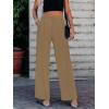 imageWomens Wide Leg Dress Pants High Waisted Business Casual Trousers Dressy Work Office Pants with PocketsLight Coffee