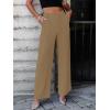 imageWomens Wide Leg Dress Pants High Waisted Business Casual Trousers Dressy Work Office Pants with PocketsLight Coffee