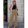 imageWomens Wide Leg Dress Pants High Waisted Business Casual Trousers Dressy Work Office Pants with PocketsLight Coffee