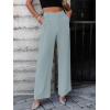 imageWomens Wide Leg Dress Pants High Waisted Business Casual Trousers Dressy Work Office Pants with PocketsTeal