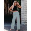 imageWomens Wide Leg Dress Pants High Waisted Business Casual Trousers Dressy Work Office Pants with PocketsTeal