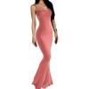 imageAnotherChill Womens Casual Lounge Slip Long Dress Sexy Sleeveless Backless Bodycon Maxi Dresses 2025 Summer Slim ElegantPink