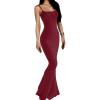 imageAnotherChill Womens Casual Lounge Slip Long Dress Sexy Sleeveless Backless Bodycon Maxi Dresses 2025 Summer Slim ElegantWine