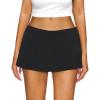 imageAnotherChill Womens Low Waist Micro Mini Skorts Skirt with Builtin Shorts Sexy Stretch Black Skirts Basic Summer OutfitsBlack