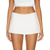 imageAnotherChill Womens Low Waist Micro Mini Skorts Skirt with Builtin Shorts Sexy Stretch Black Skirts Basic Summer OutfitsWhite