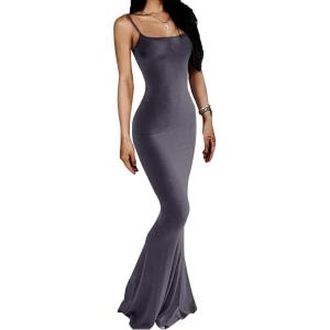 imageAnotherChill Womens Casual Lounge Slip Long Dress Sexy Sleeveless Backless Bodycon Maxi Dresses 2025 Summer Slim ElegantPurple