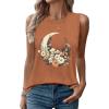 imageSleeveless Tank Tops for Women 2025 Summer Casual Blouses Graphic Tees Loose Fit Crewneck Vacation Outfits ShirtsPattern1