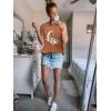 imageSleeveless Tank Tops for Women 2025 Summer Casual Blouses Graphic Tees Loose Fit Crewneck Vacation Outfits ShirtsPattern1
