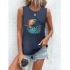 imageSleeveless Tank Tops for Women 2025 Summer Casual Blouses Graphic Tees Loose Fit Crewneck Vacation Outfits ShirtsPattern10